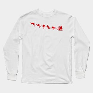 Santa Down Under Kangaroos Long Sleeve T-Shirt